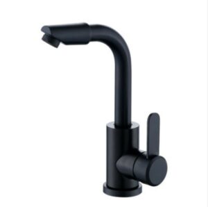 Single Handle Black Color Pull-Down Kitchen Faucet with Spray Head