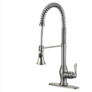 Single Handle Brass Sink Mixer Tap Spring Kitchen Faucets with Pull Down Spray