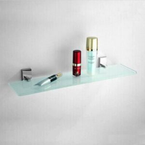  Bathroom Wall Mounted Glass Shelf/ Tempered Glass 8mm/ Chrome Plated