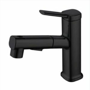 Single Handle Bathroom Faucet Matt Black Commercial Modern Lavatory Tap