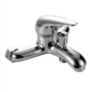 Wall-Mounted Bath Shower Mixer With Bracket And Hand Shower In Chrome