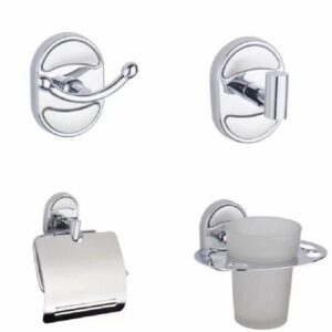 China Zinc Alloy Wall Mounted Chrome Bathroom Accessories Sets