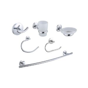 Toilet Hotel Bathroom Accessories Sets 6 pieces Luxury Zinc Alloy Sanitary Ware