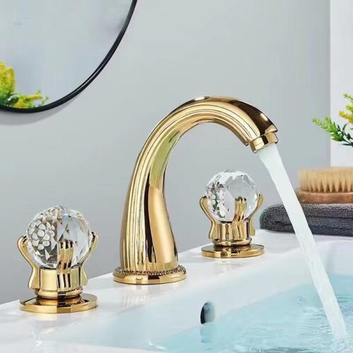 Double Handle Hotel Wash Basin Hot & Cold Sink Mixers